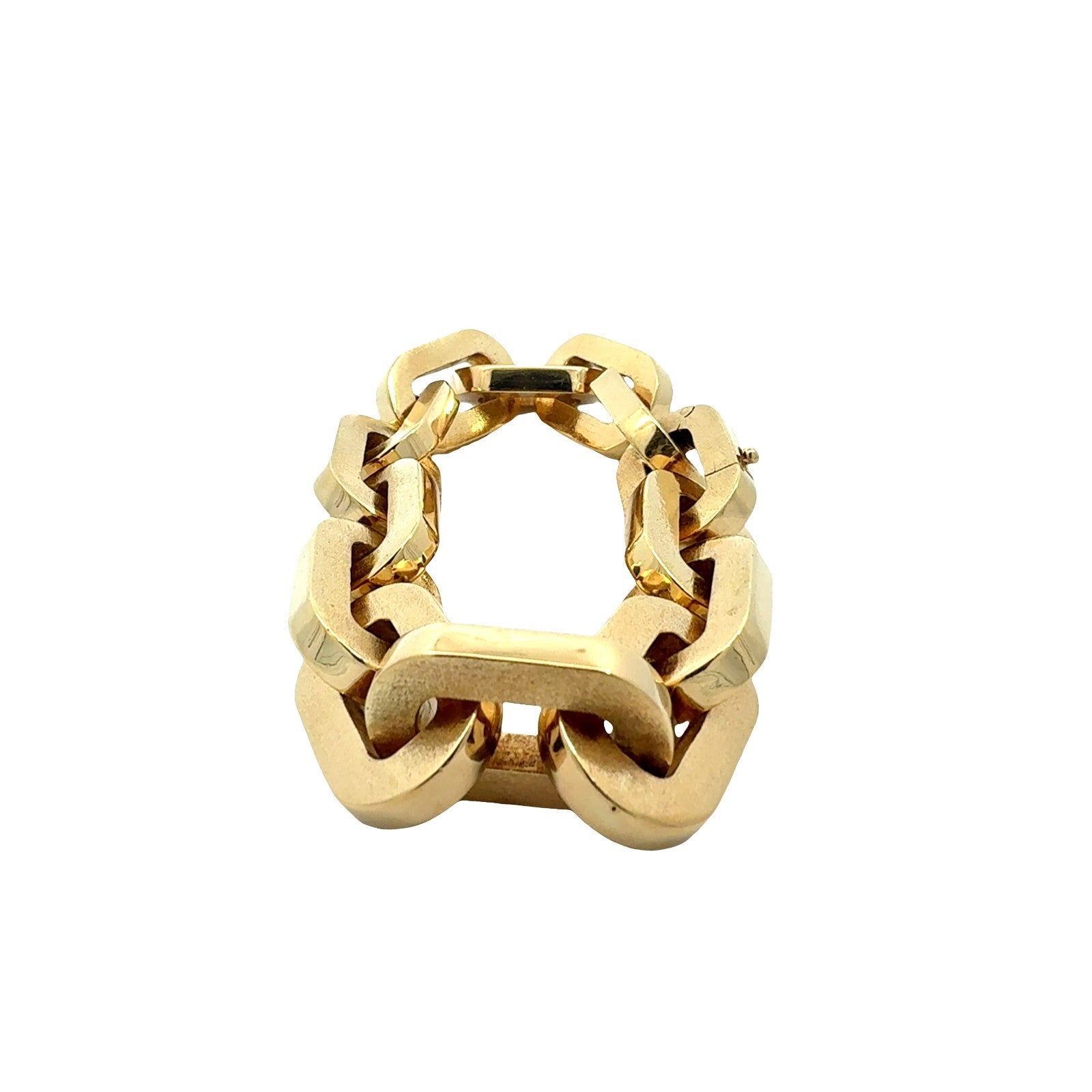 18k Yellow Gold Chunky Link Chain Bracelet2