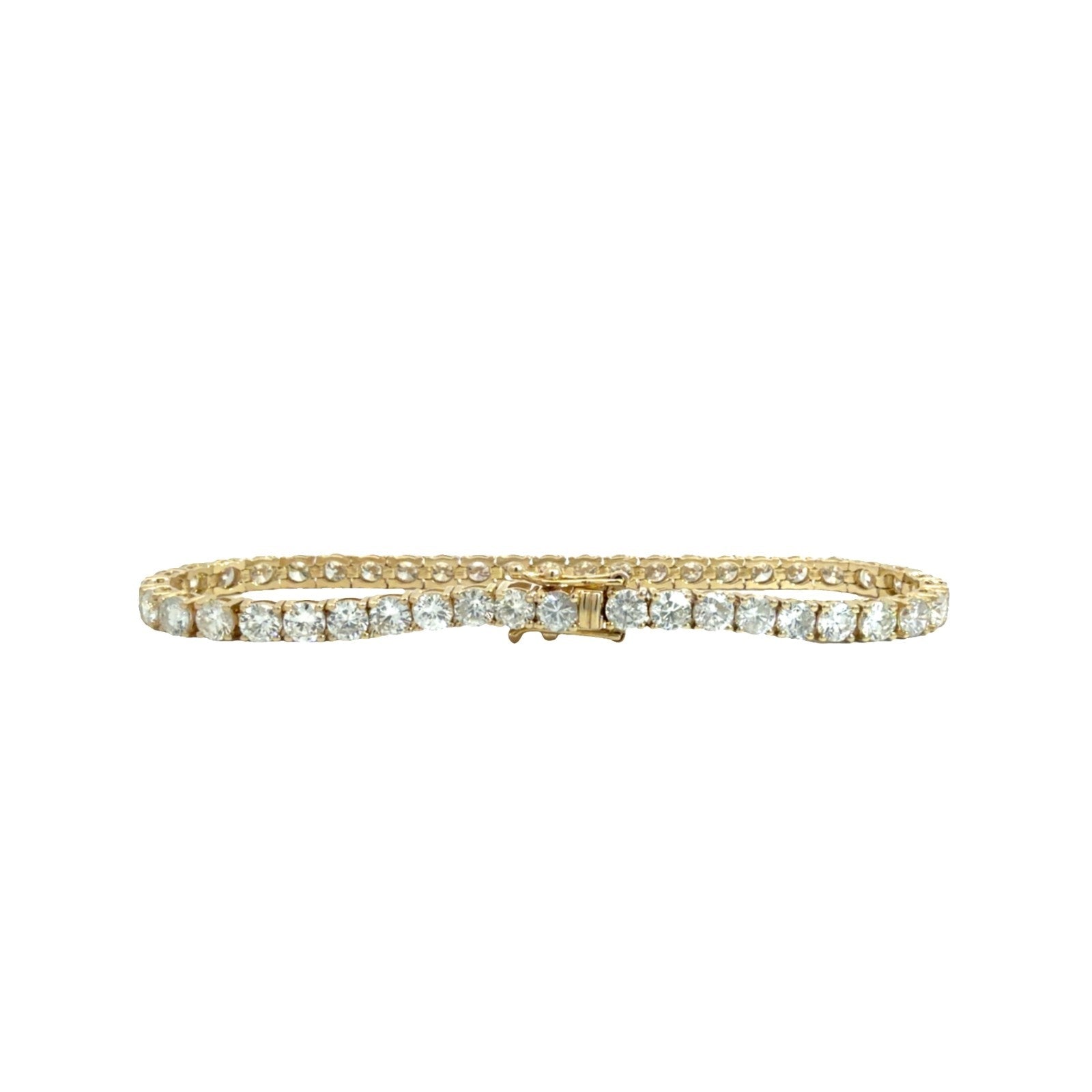 NEW 14k Yellow Gold 9.33cttw Diamond Tennis Bracelet 7"2