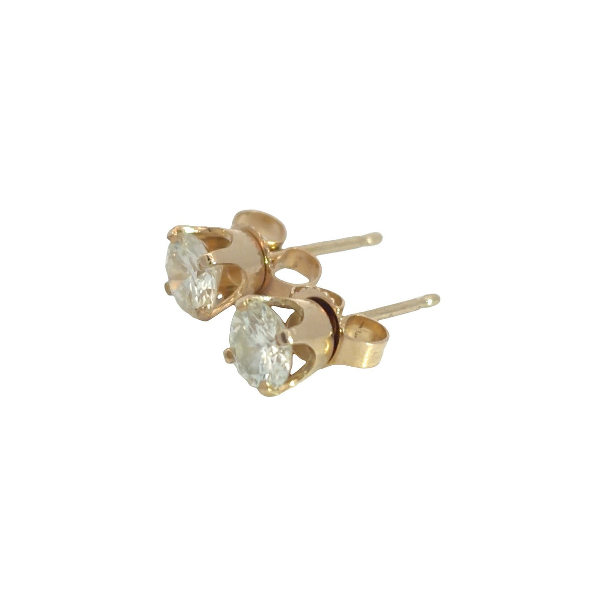 14k Yellow Gold Diamond 0.74cttw Diamond Stud Earrings3