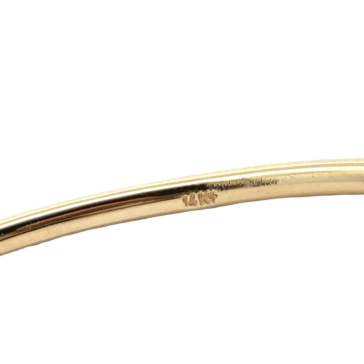 14k Yellow Gold Stamped 0.91tcw Diamond Solitaire Hinged Bangle Bracelet6