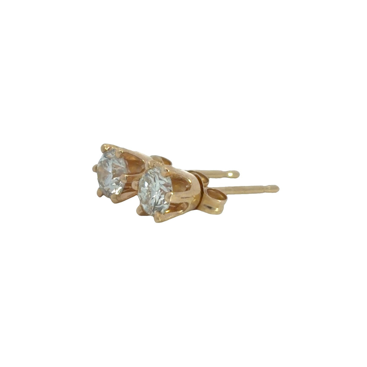 14k Yellow Gold 0.52cttw Diamond Stud Earrings2
