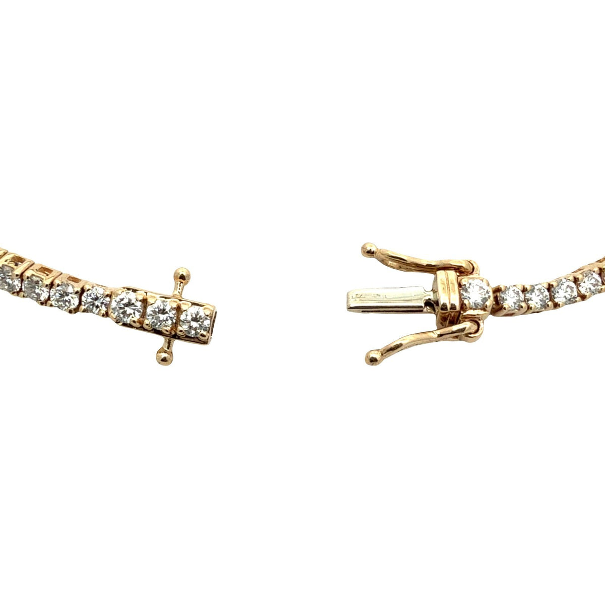 14k Yellow Gold and 2.18cttw Lab- Created Diamond Tennis Bracelet 7"6