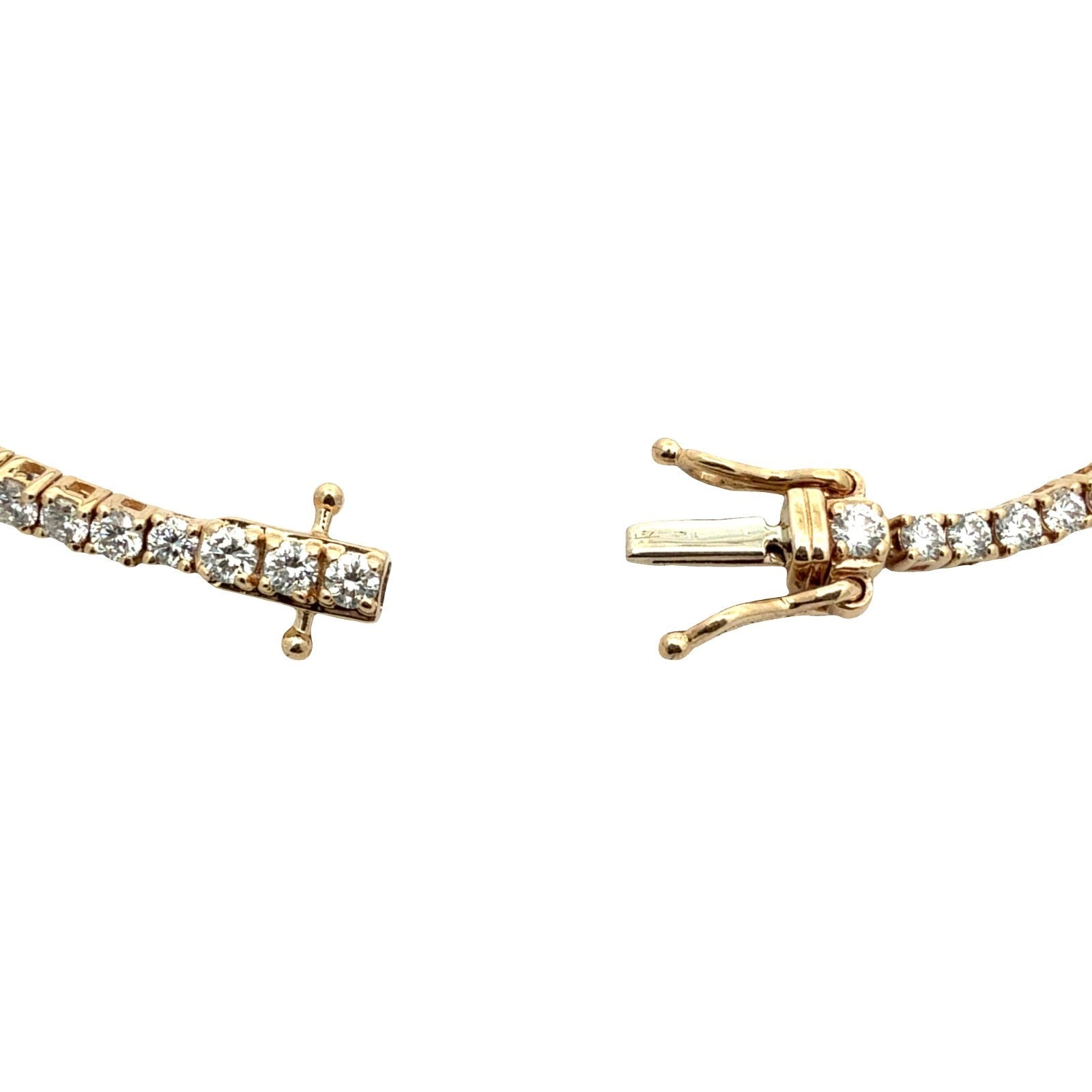 14k Yellow Gold and 2.18cttw Lab- Created Diamond Tennis Bracelet 7"6