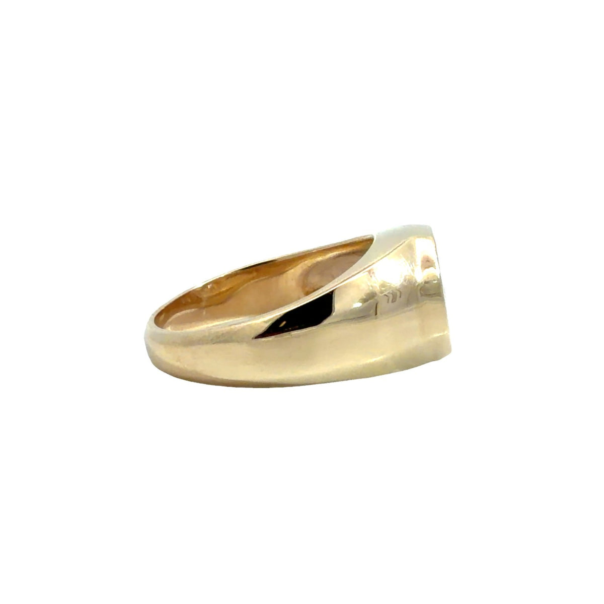 14k Yellow Gold Hexagonal 0.60tcw Euro Cut Diamond Signet Ring1