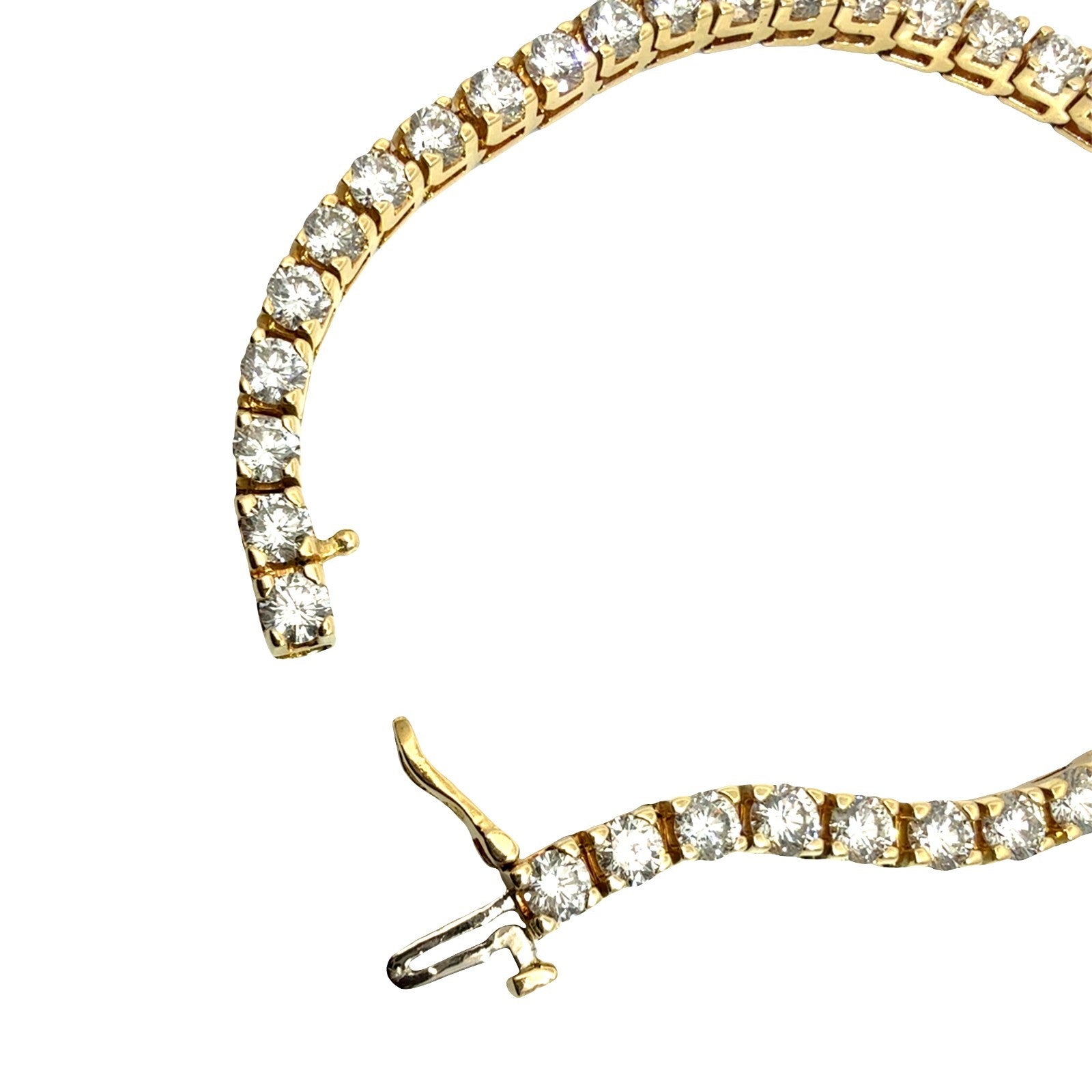 18k Yellow Gold and 9.13cttw Diamond Tennis Bracelet5