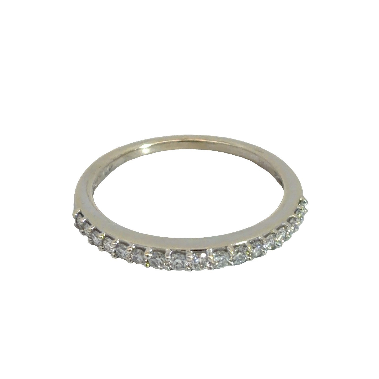 14K White Gold Diamond 0.61ctw Wedding Band Ring0