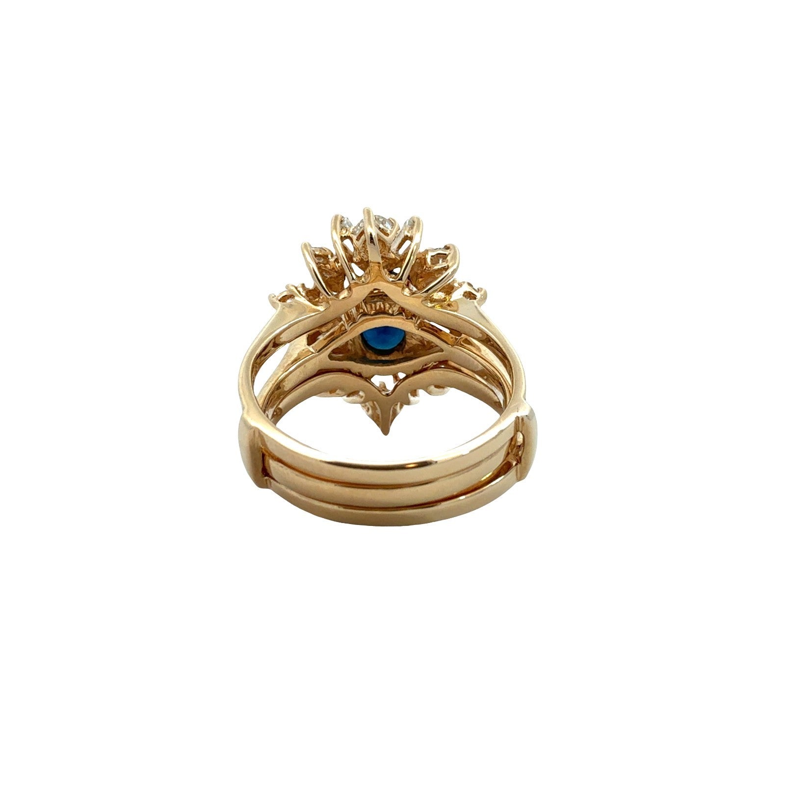 14k Yellow Gold 1.25tcw Sapphire 1.47cttw Diamond Cocktail Ring with Enhancer4