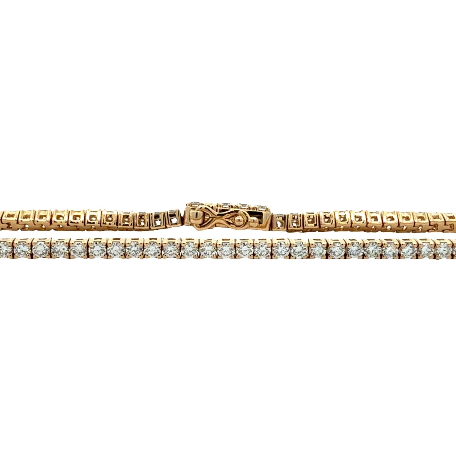 14k Yellow Gold and 2.18ctw Diamond Tennis Bracelet 7"0