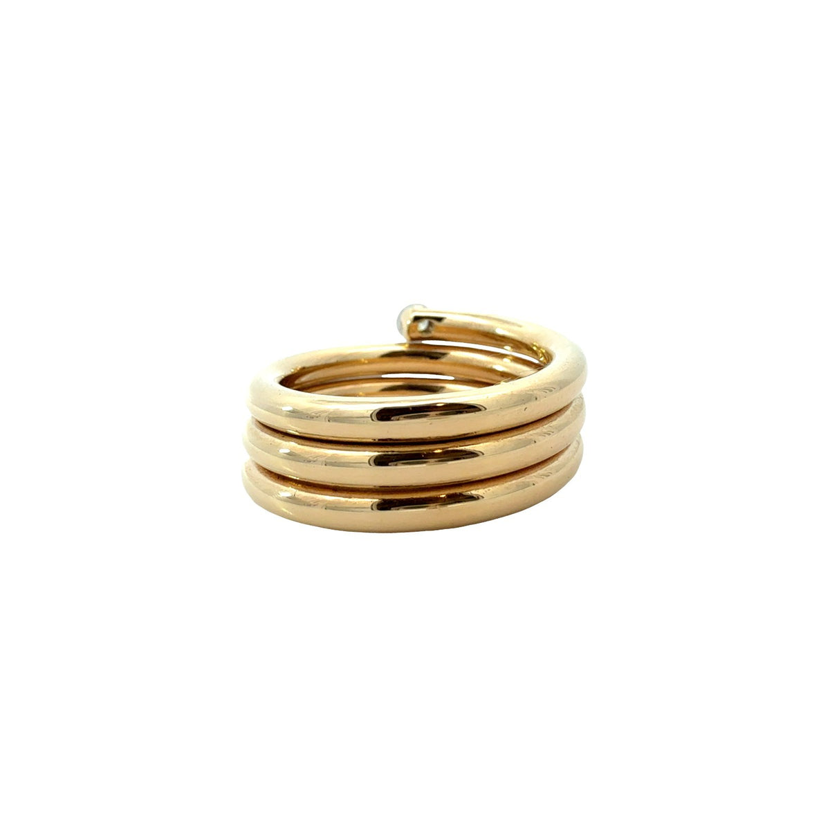 14k Yellow Gold 0.09cttw Bezel-Set Diamond Wrap Ring2