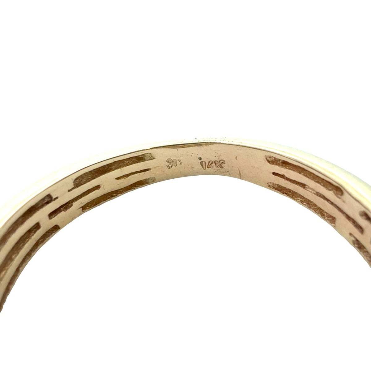 10k Yellow Gold Three-Row Pave 1.13cttw Diamond Band Ring Size 8.755