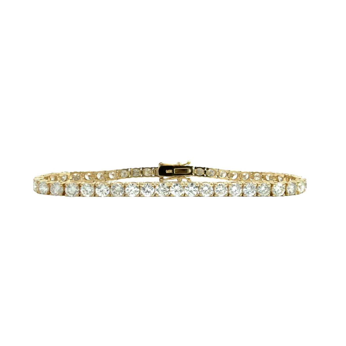 NEW 14k Yellow Gold 9.33cttw Diamond Tennis Bracelet 7"0