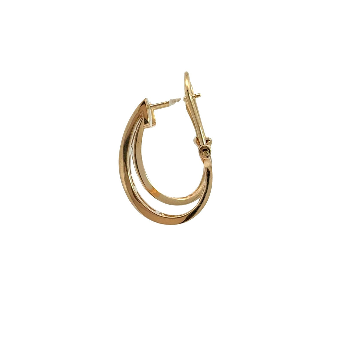 14k Yellow Gold Channel-Set 0.96tcw Diamond Hoop Earrings2