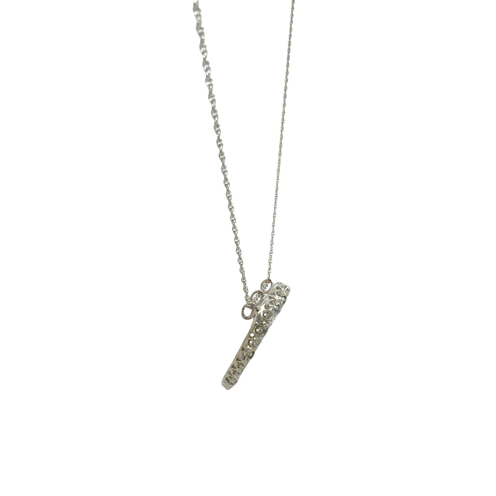 14k White Gold 0.42cttw Diamond and 0.52cttw Chrysoberyl Open Heart Necklace2