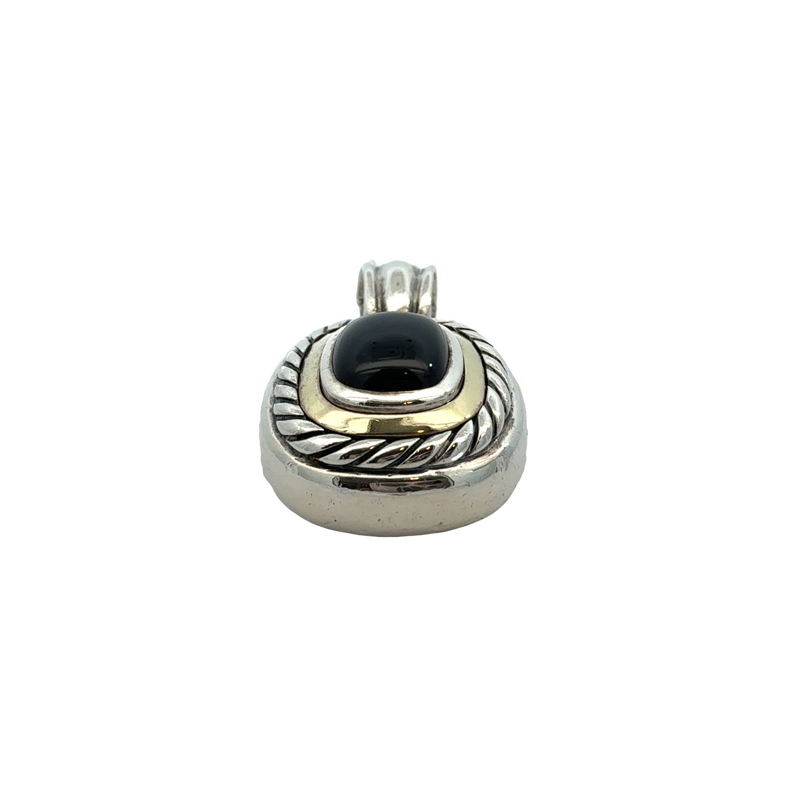 David Yurman Sterling Silver & Onyx Albion Enhancer Pendant with 14k Accents0