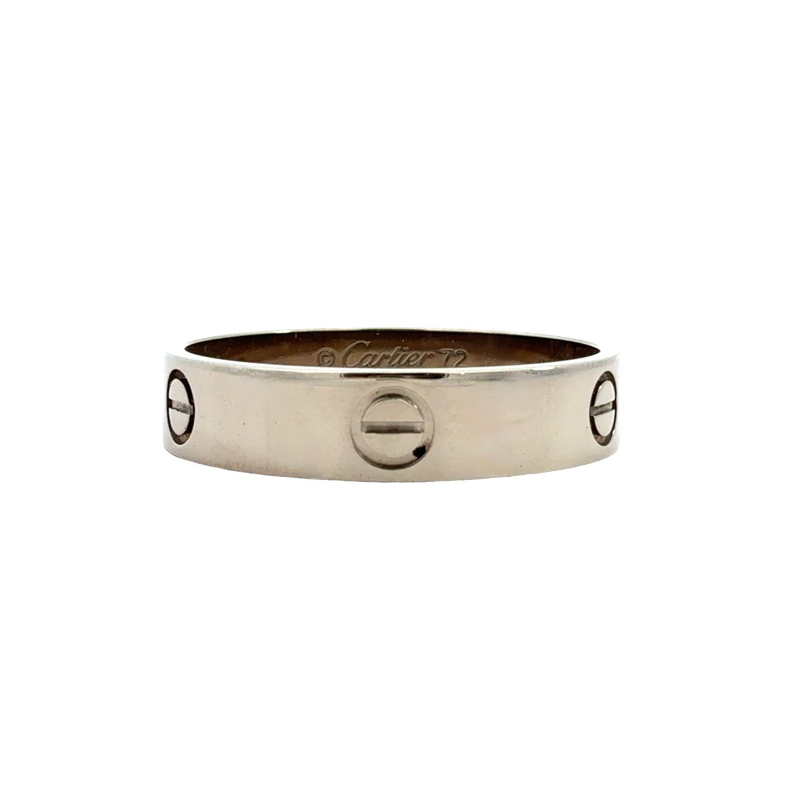 Cartier Love リング 18K WG Estate 18k White Gold Cartier LOVE Ring - The Jewel Box at Accent