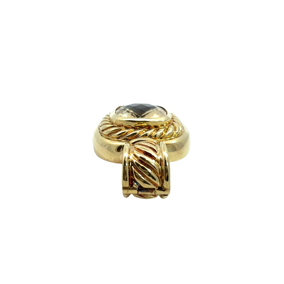 David Yurman 18k Yellow Gold Cushion-Cut 6.03tcw Citrine Enhancer Pendant3