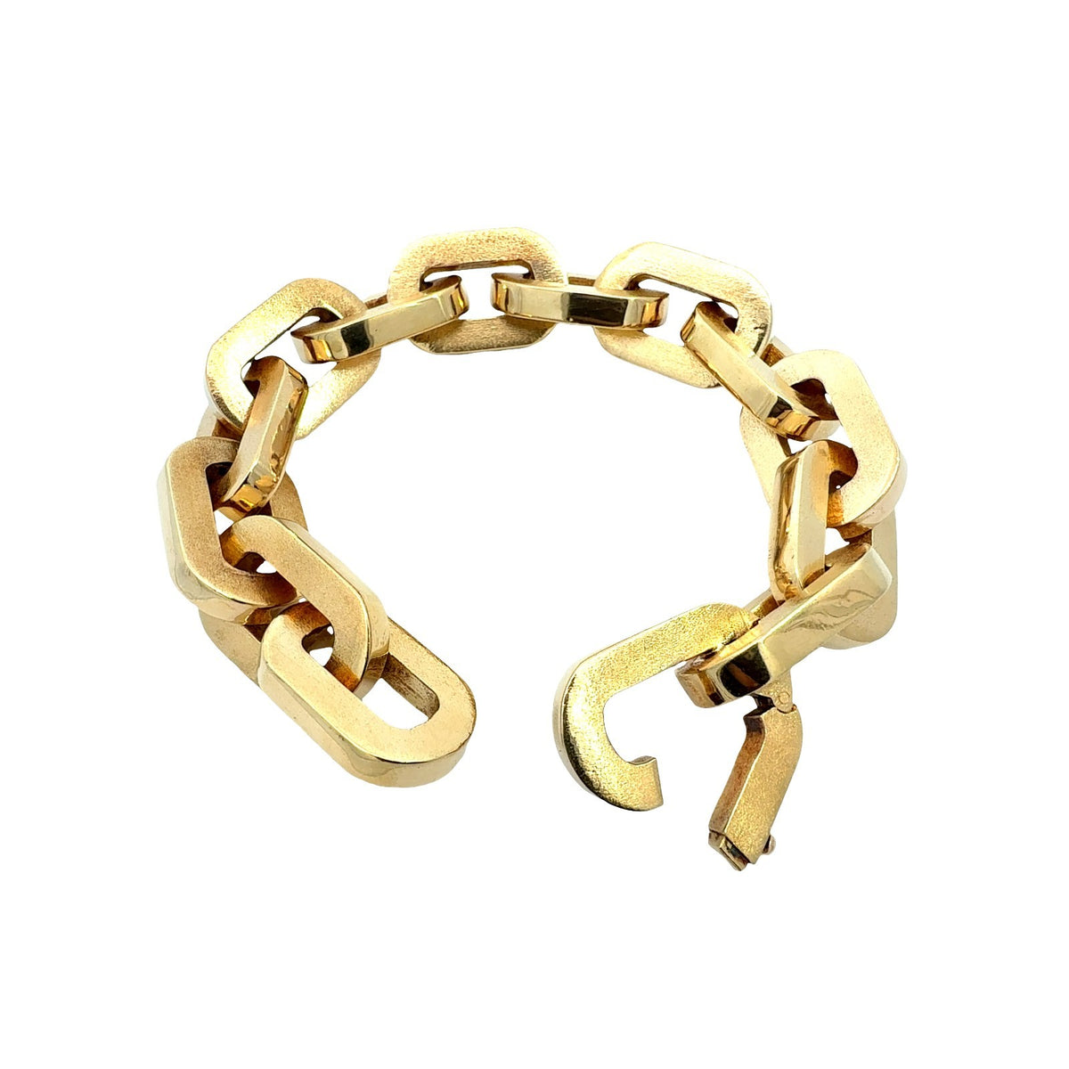 18k Yellow Gold Chunky Link Chain Bracelet5