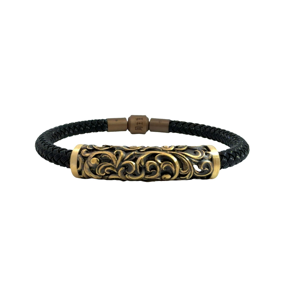 Chow Sang Sang 24k Yellow Gold Stamped Noir Bold Bracelet0