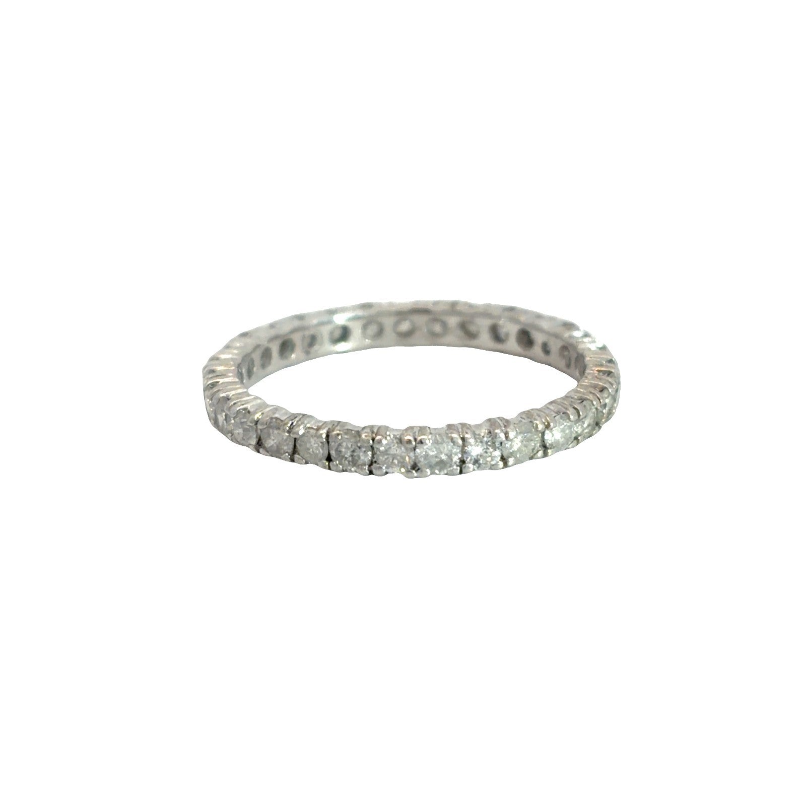 14K White Gold Diamond 1.01ctw Eternity Band Ring2