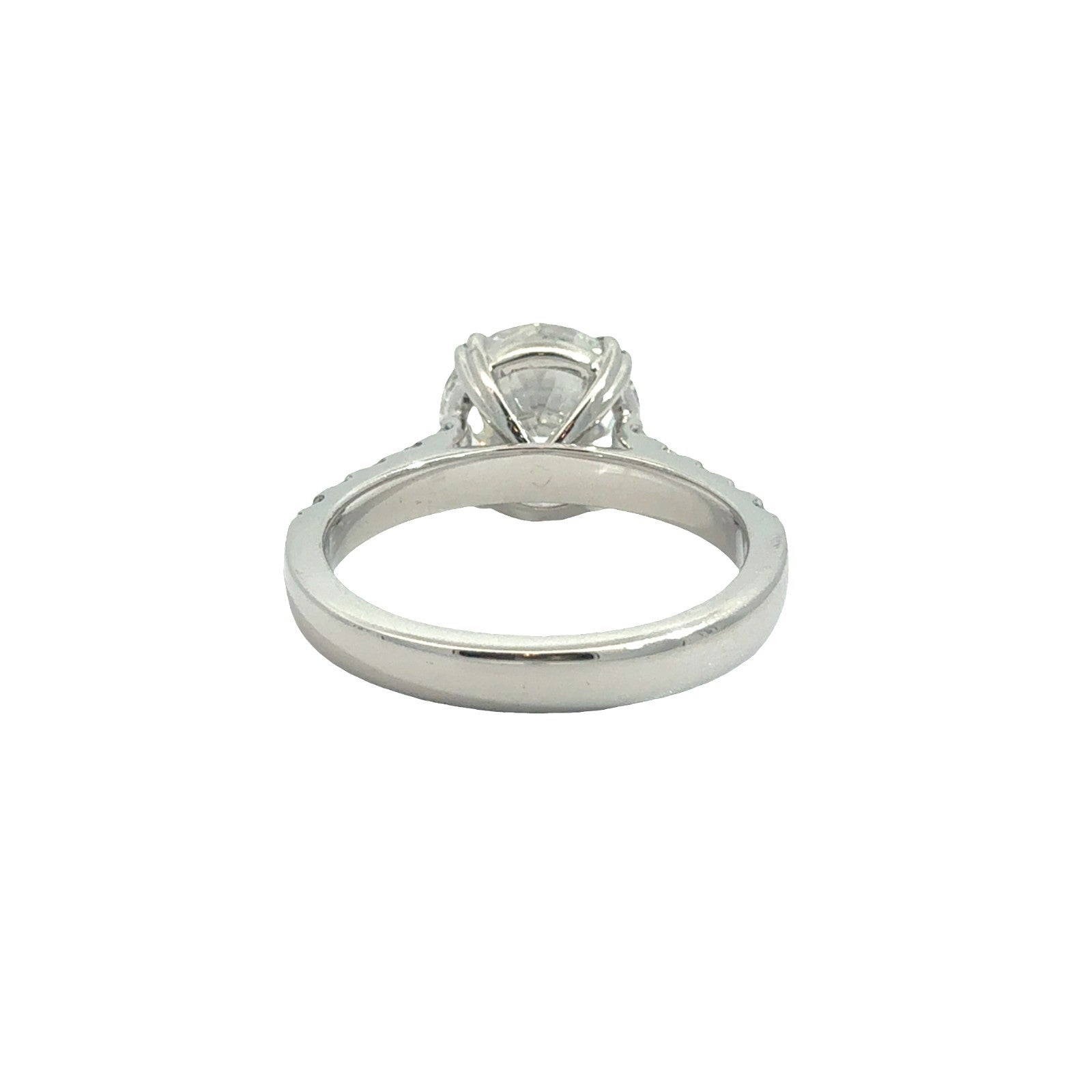 Platinum & 3.53ctw Lab Grown Diamond Pave Engagement Ring Size 5.253