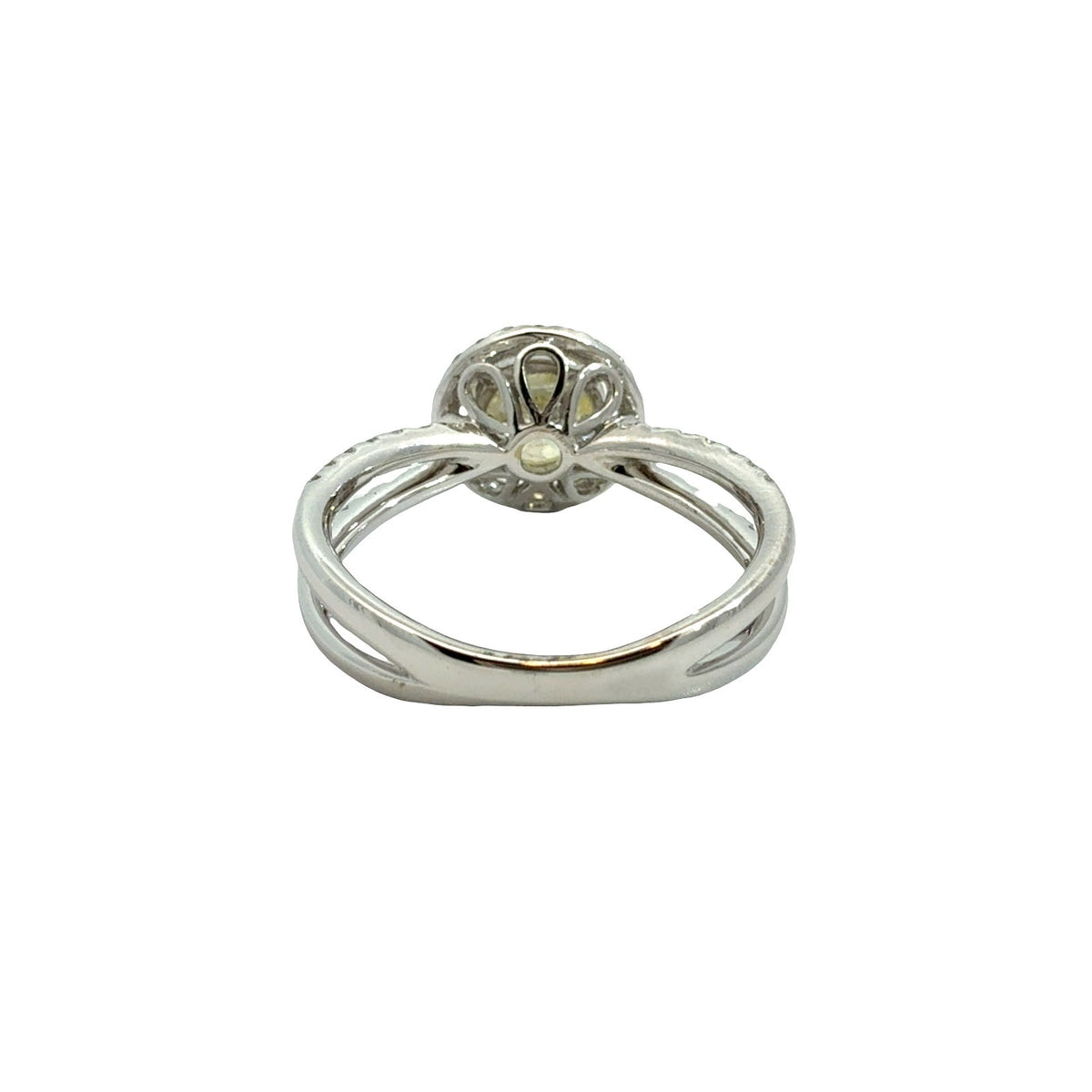 14k White Gold 1.91cttw(1.40tcw) Diamond Halo Split Shank Engagement Ring 6.53