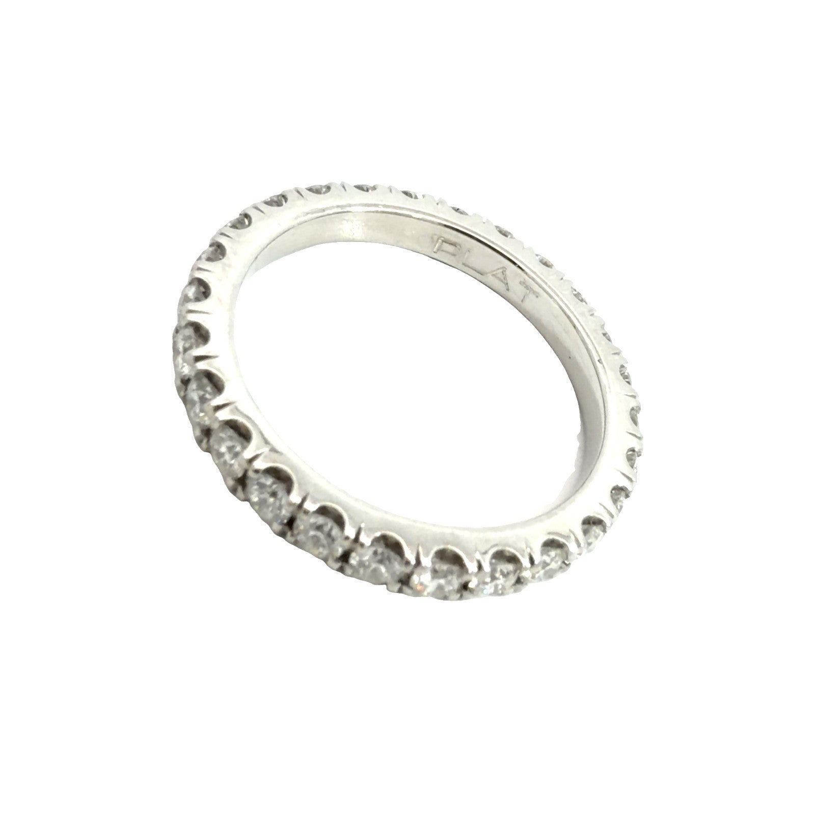 Platinum and 0.98ctw Diamond Eternity Band Ring Size 60