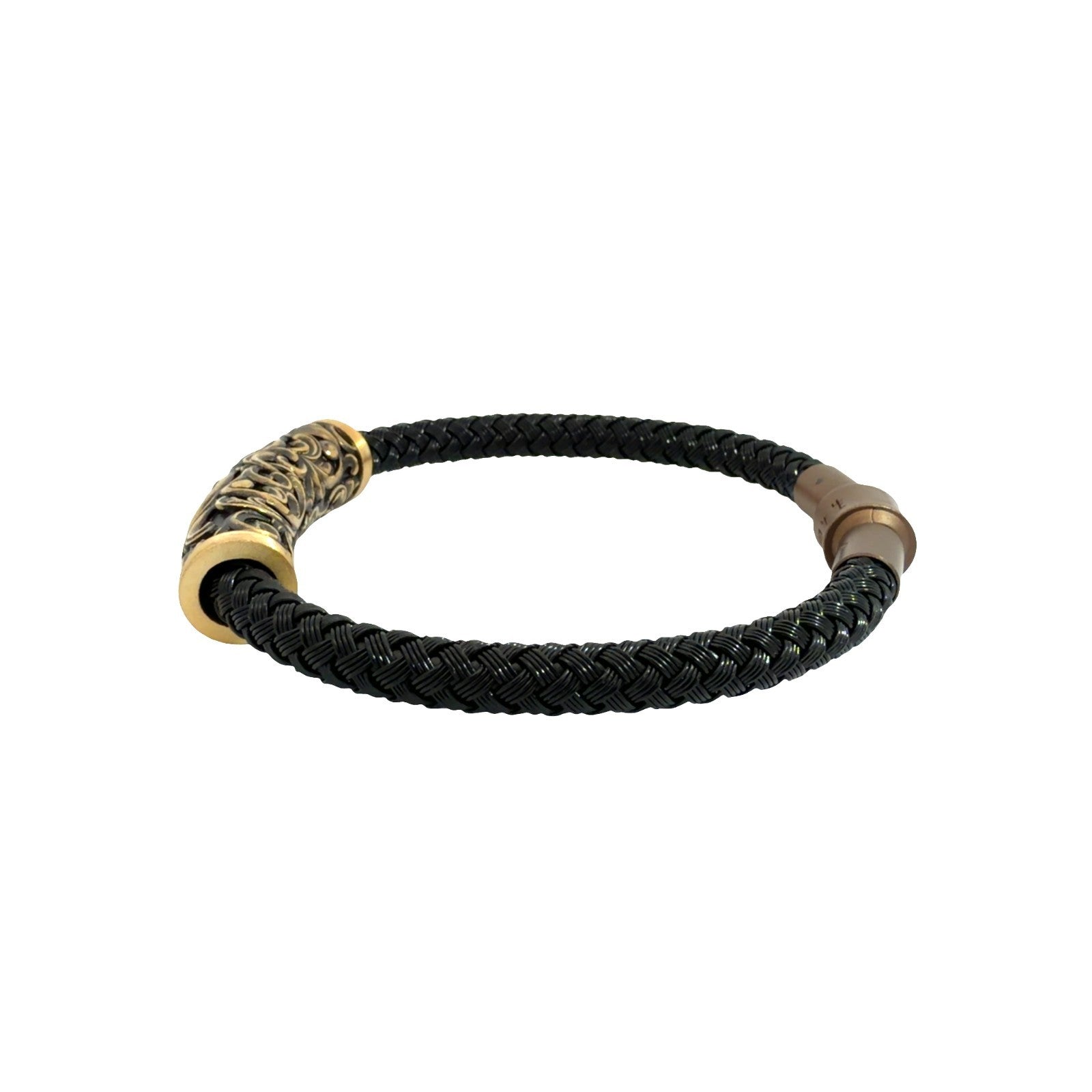 Chow Sang Sang 24k Yellow Gold Stamped Noir Bold Bracelet3