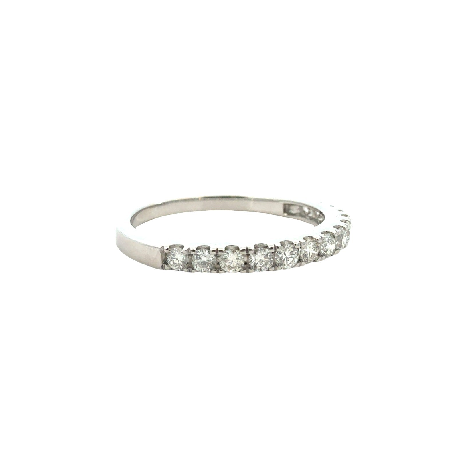 14k White Gold 0.42cttw Diamond Half Eternity Band Ring2