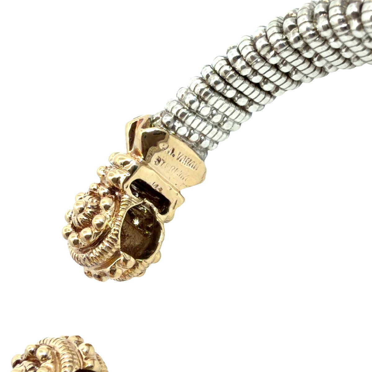 Alwand Vahan Sterling Silver 14k Yellow Gold 0.20ctw Diamond Cuff4