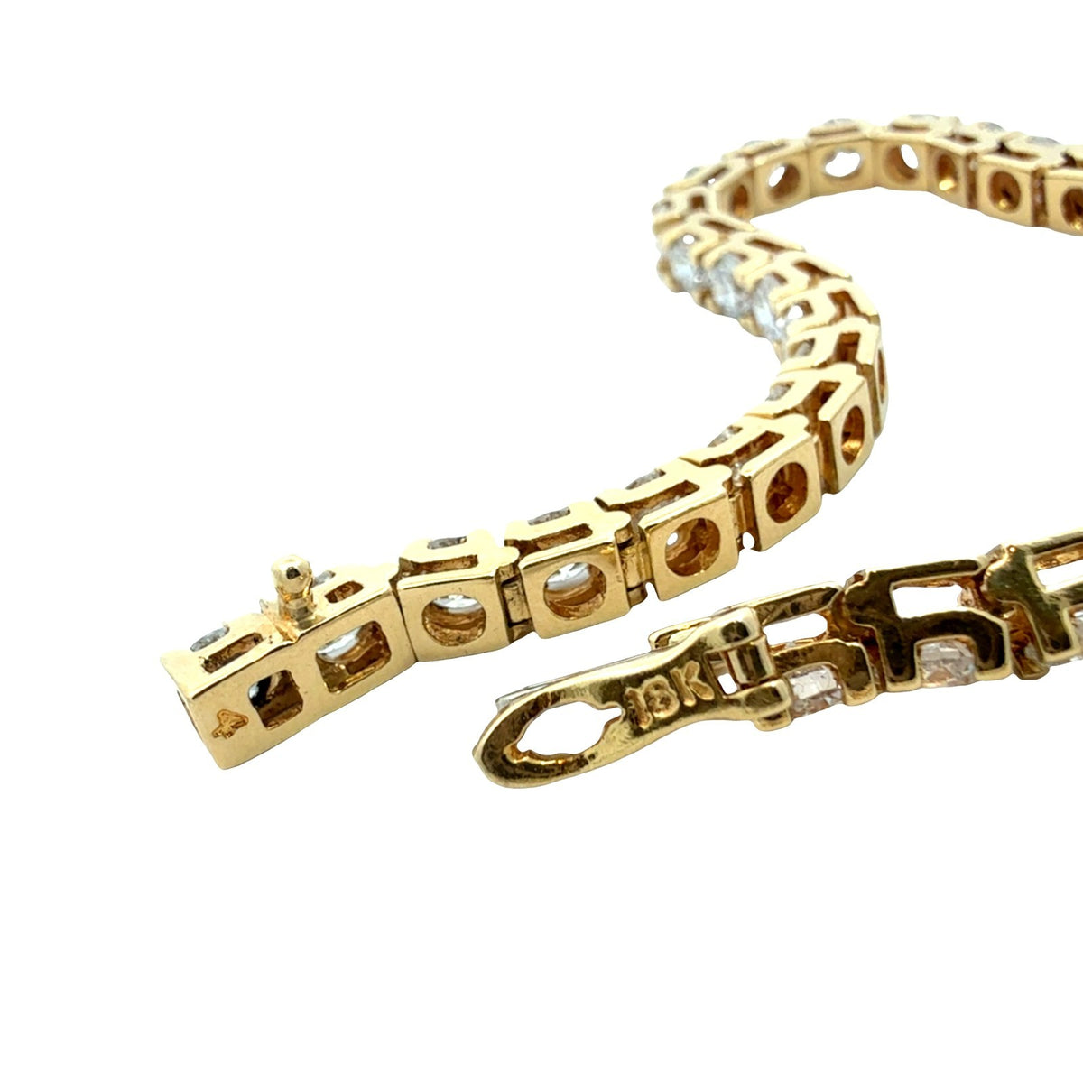 18k Yellow Gold and 9.13cttw Diamond Tennis Bracelet6