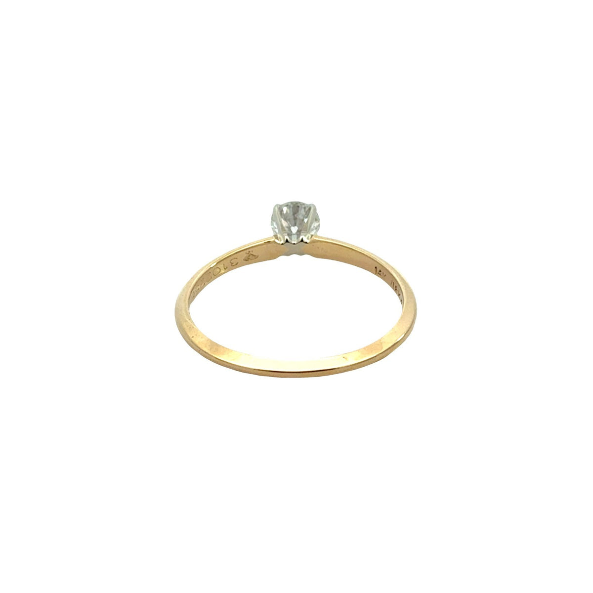 14k Yellow Gold Round 0.48tcw Diamond Solitaire Engagement Ring4
