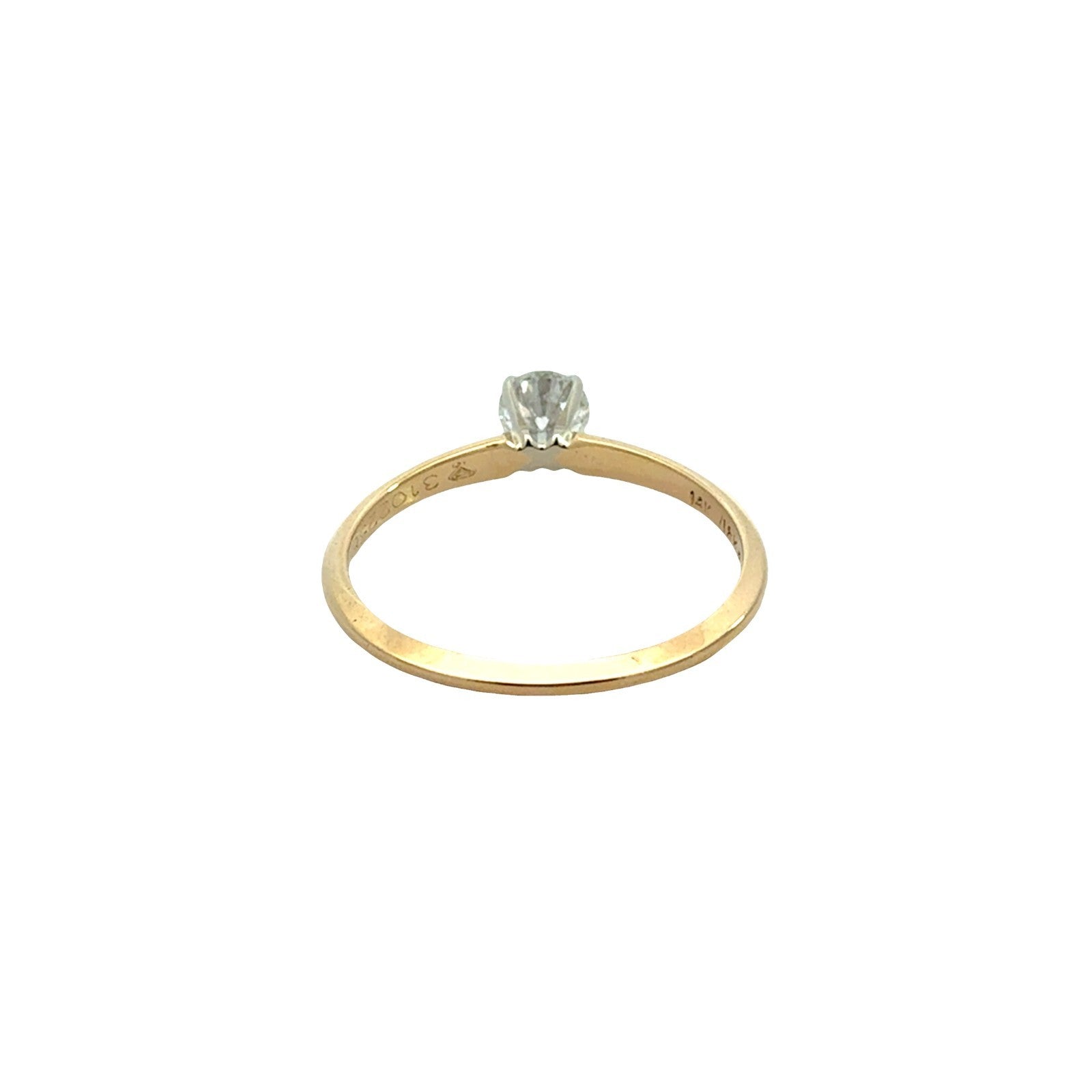 14k Yellow Gold Round 0.48tcw Diamond Solitaire Engagement Ring4