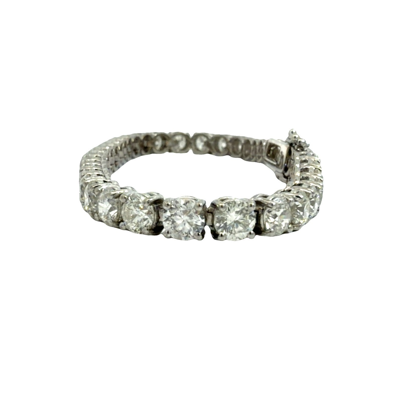 18k White Gold 14.66ctw Diamond Tennis Bracelet 5mm 7"0