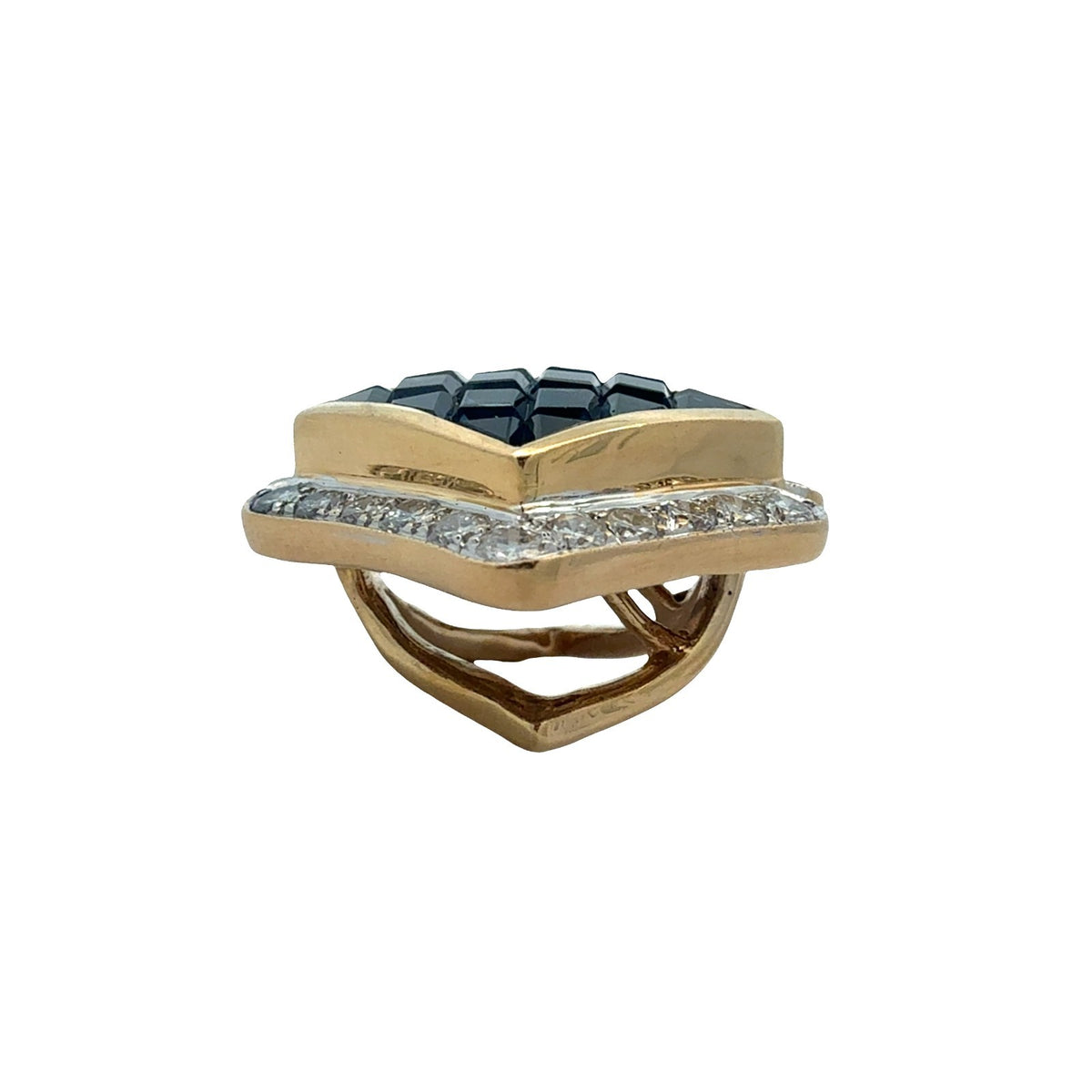18k Yellow Gold 1.62cttw Sapphire & 061cttw Diamond Pendant2