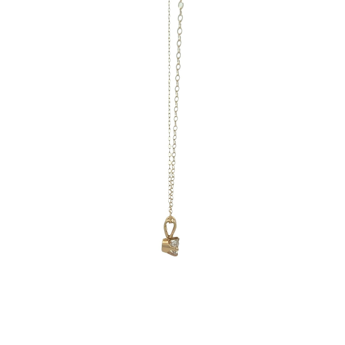 14k Yellow Gold 0.29tcw Diamond Round Solitaire Pendant Necklace2