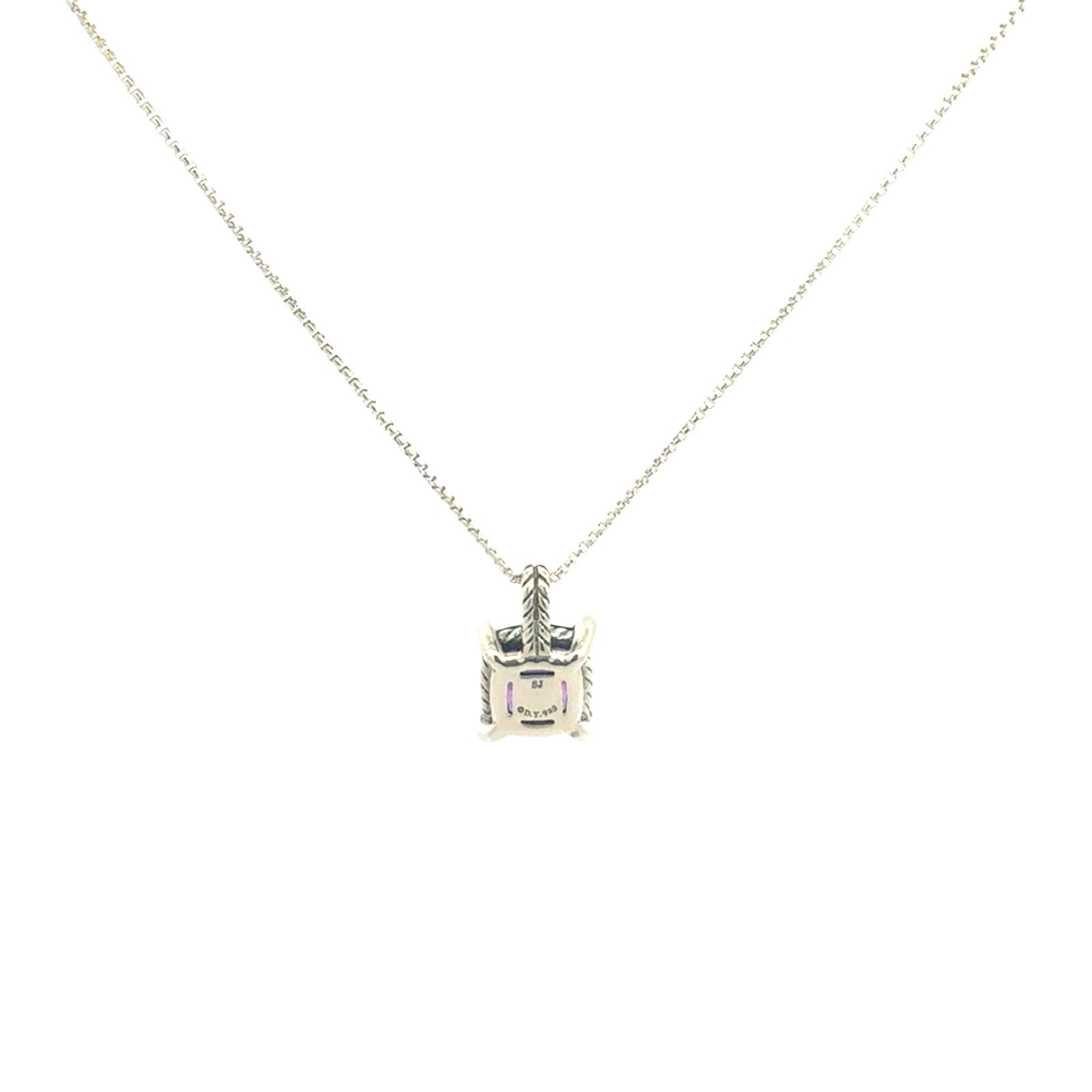 David Yurman Sterling Silver 2.00tcw Amethyst and 0.06cttw Diamond Necklace4