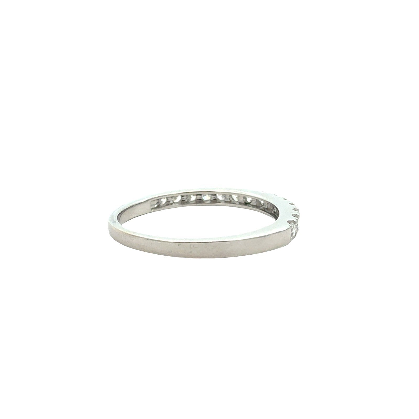 14k White Gold 0.42cttw Diamond Half Eternity Band Ring3