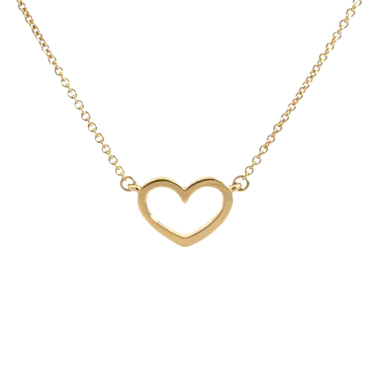 James Avery 14k Yellow Gold Heart Pendant Necklace 18"0