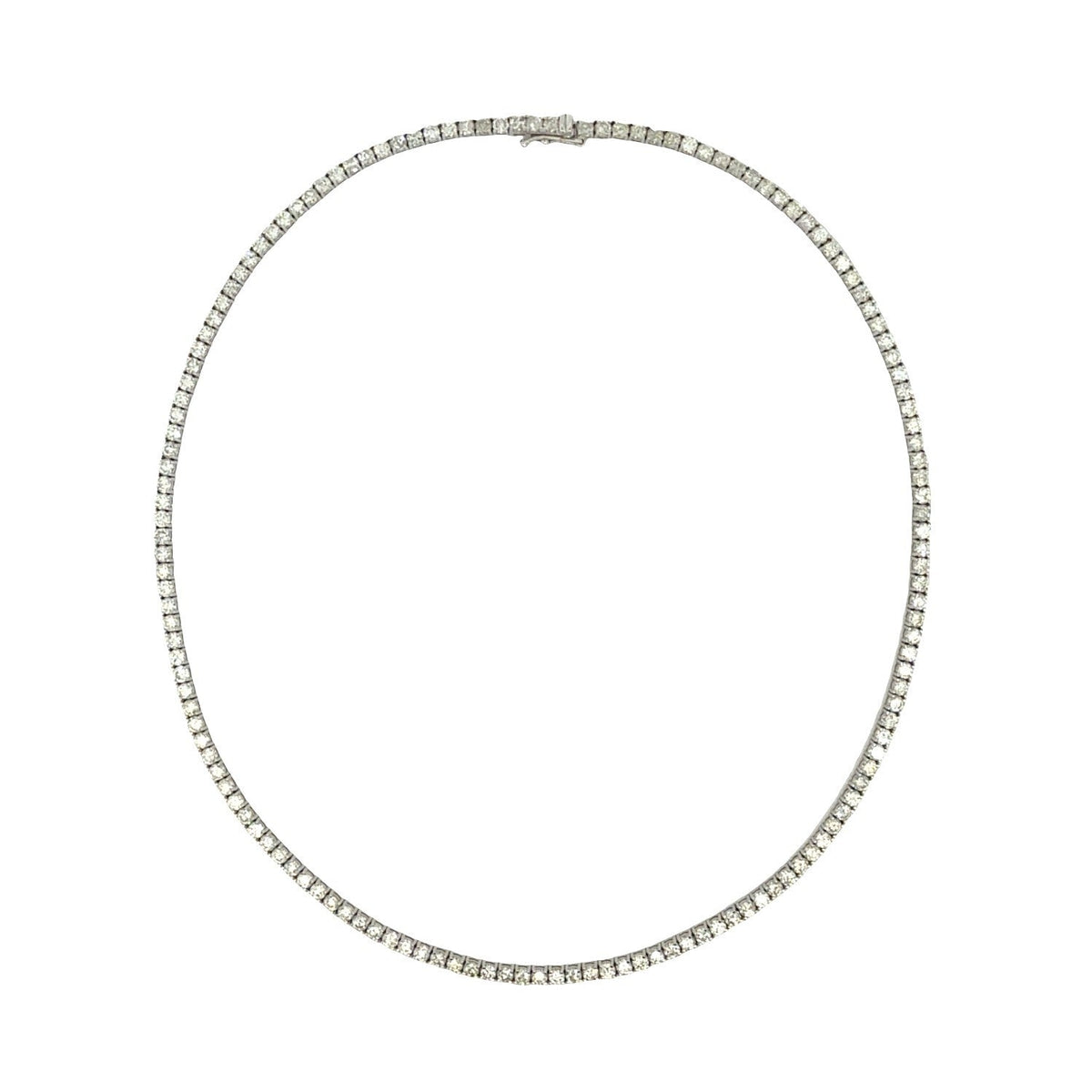 14k White Gold 10.19cttw Diamond Tennis Necklace0