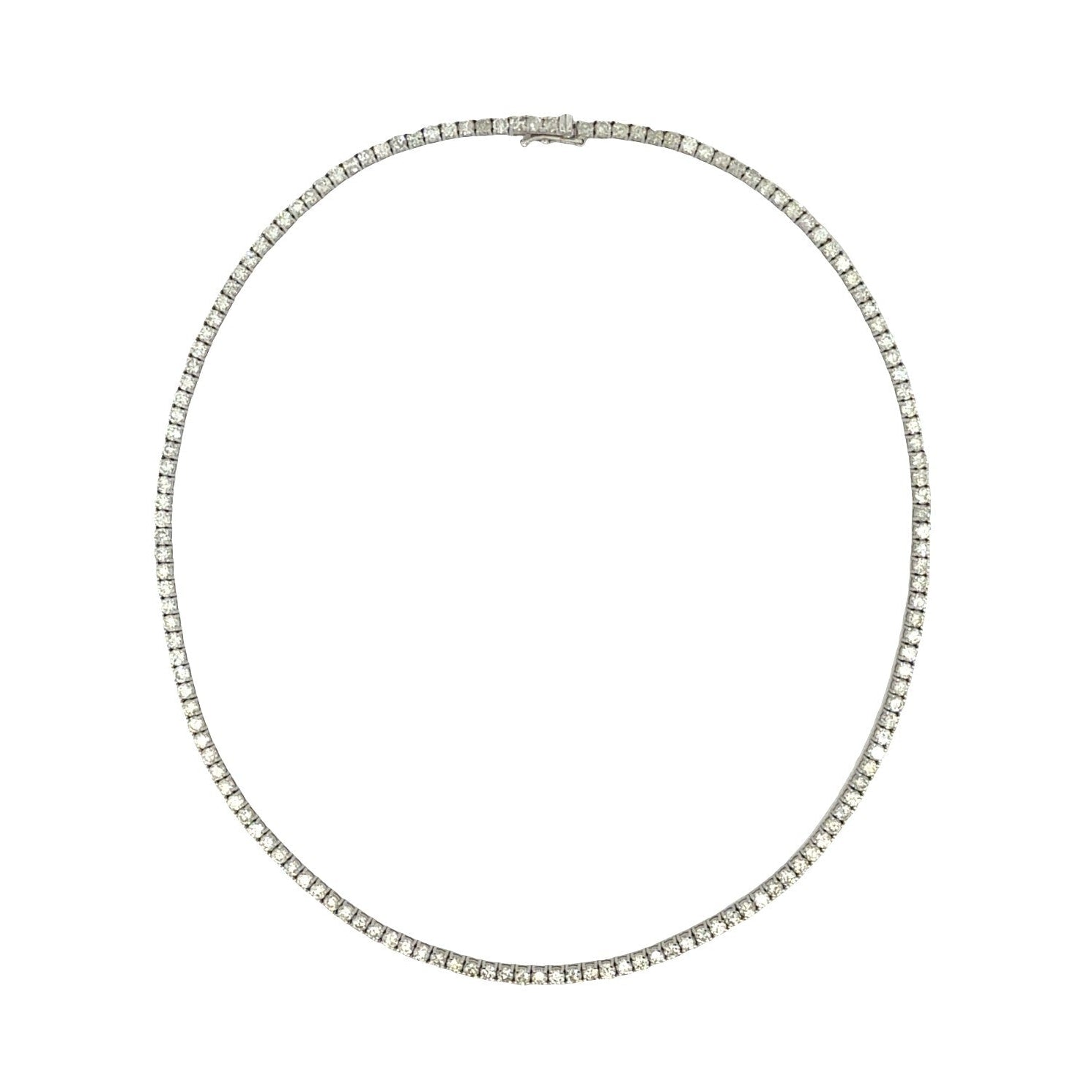 14k White Gold 10.19cttw Diamond Tennis Necklace0