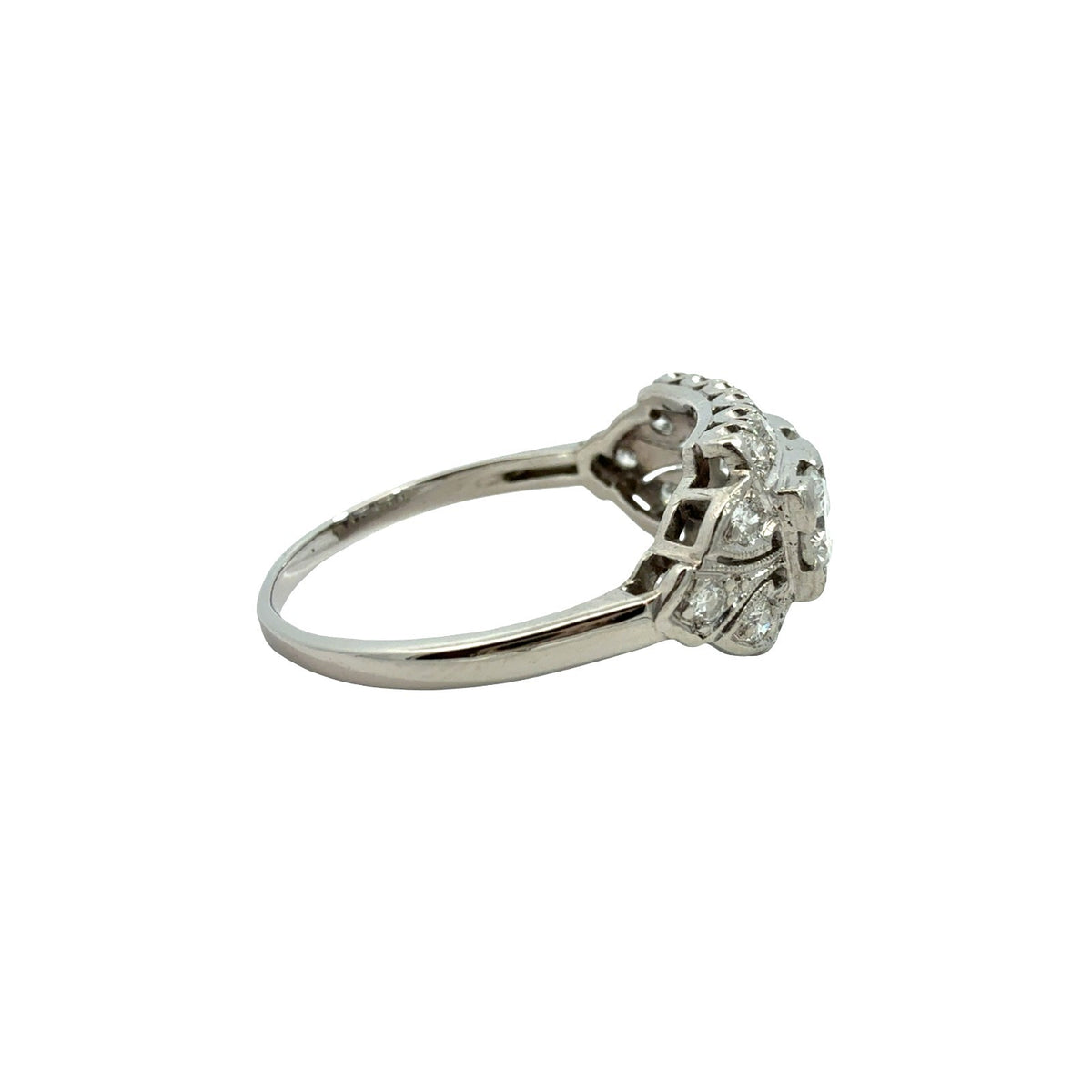 Vintage Platinum Multi-Stone 1.57cttw Diamond Engagement Ring Size 8.254