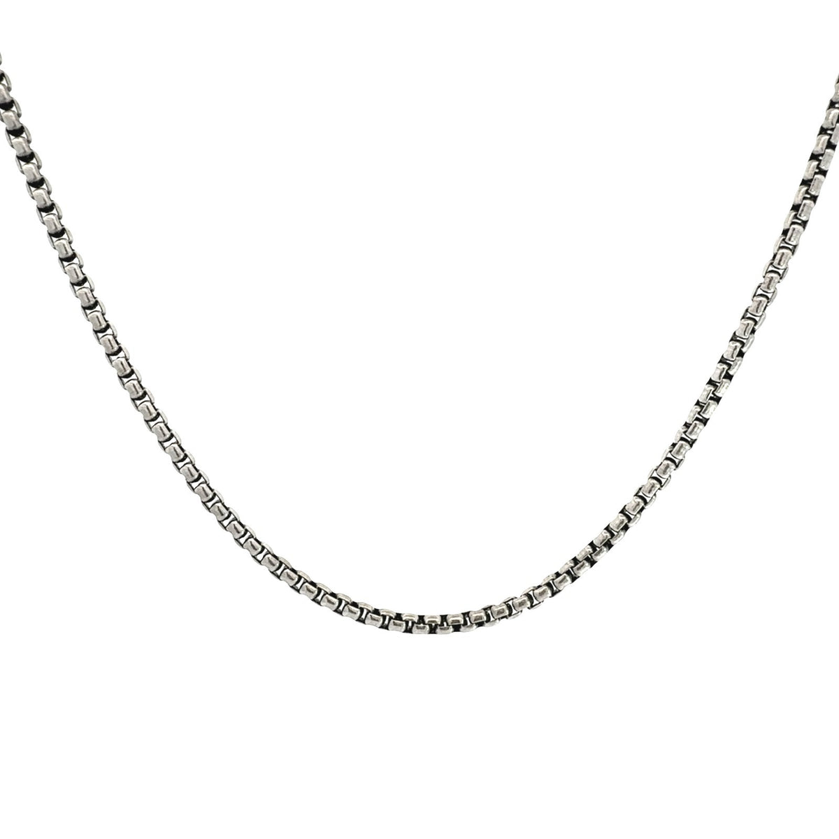 David Yurman Sterling Silver Box Link Chain Necklace3