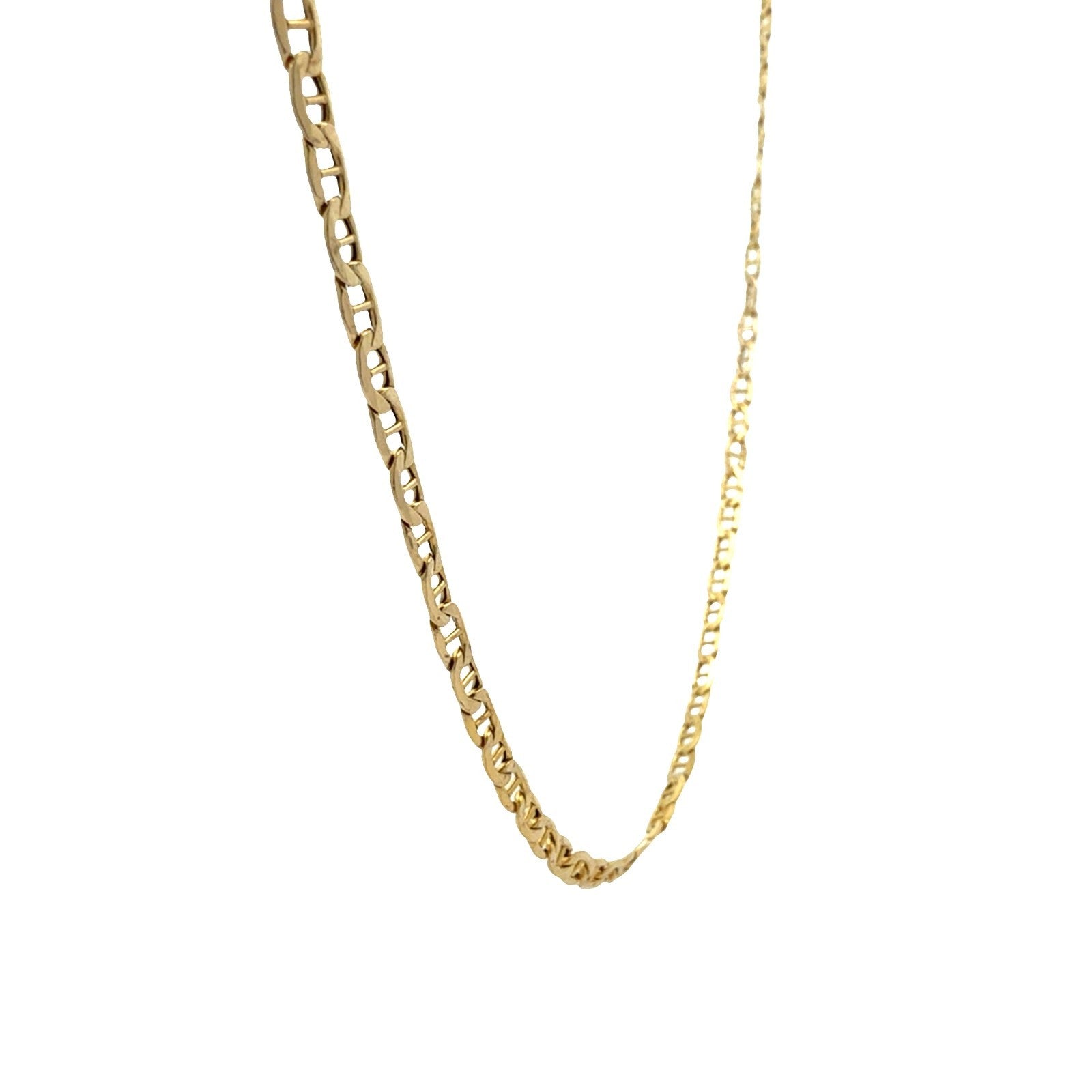 14k Yellow Gold Mariner Link Chain Necklace 20"3