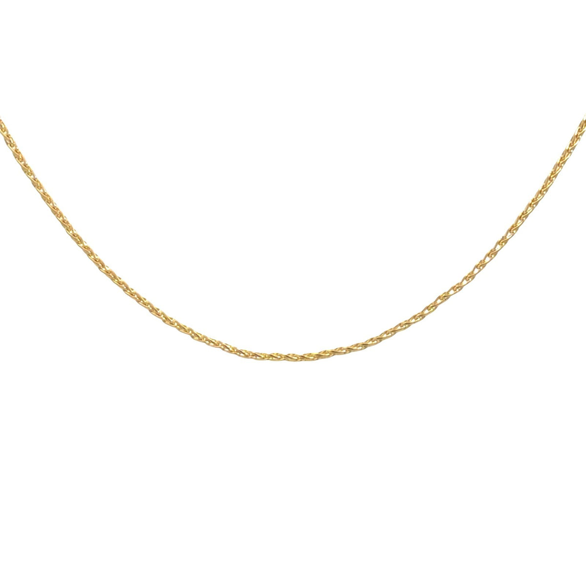 14k Yellow Gold Stamped Woven Chain Necklace0