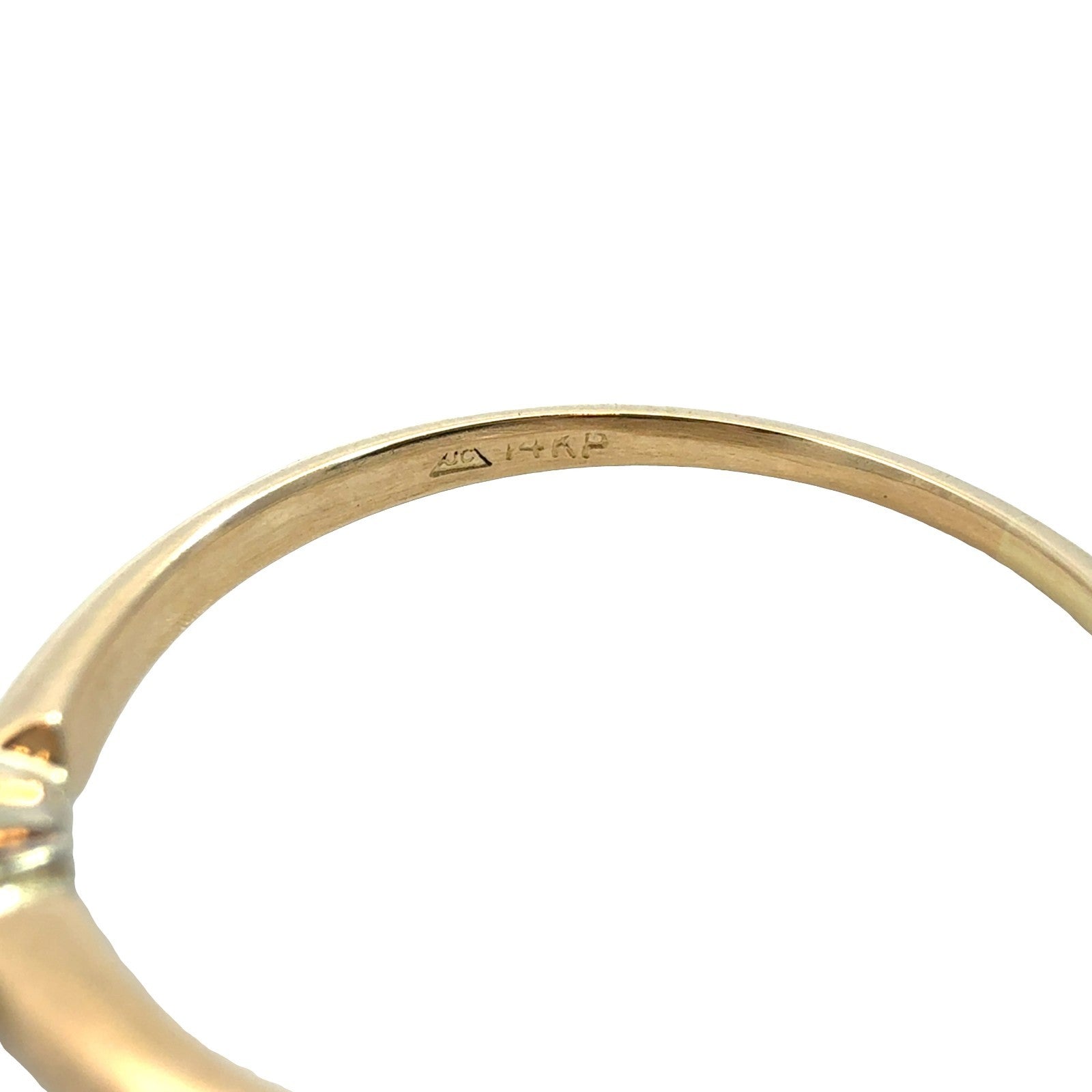 14k Yellow Gold 6 Prong Round 0.54tcw Diamond Engagement Ring Size 8.55
