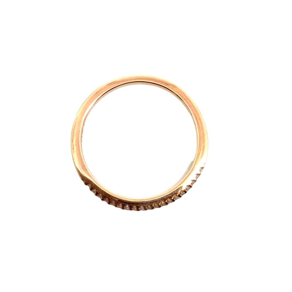 14k Rose Gold (0.08ctw) Diamond Half Eternity Ring1
