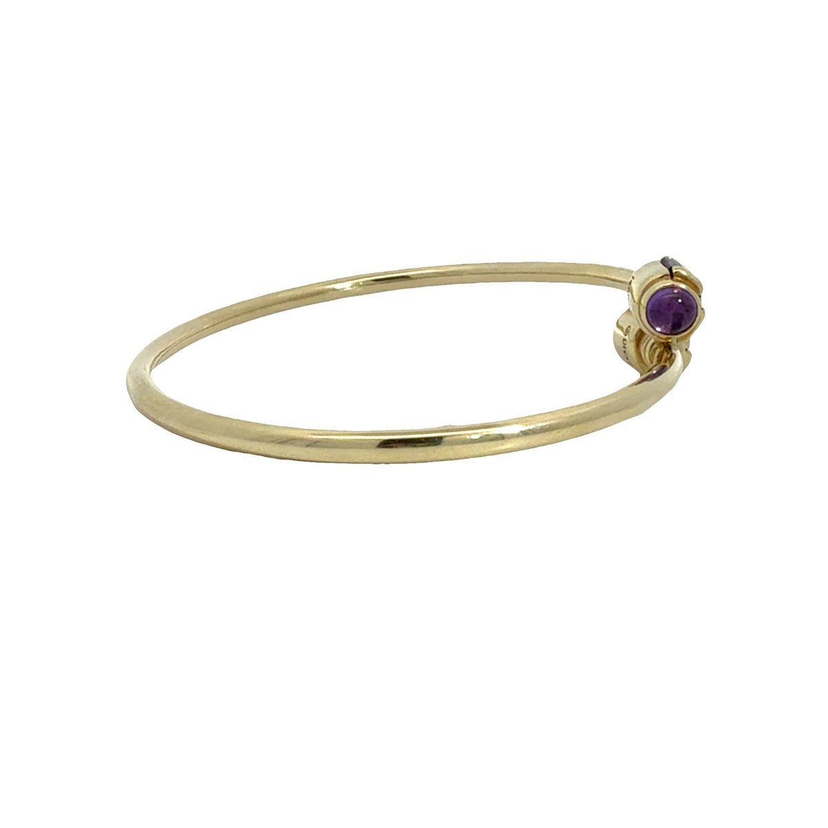 14k Yellow Gold 1.16ctw Amethyst and 1.57ctw Topaz Flex Bangle2