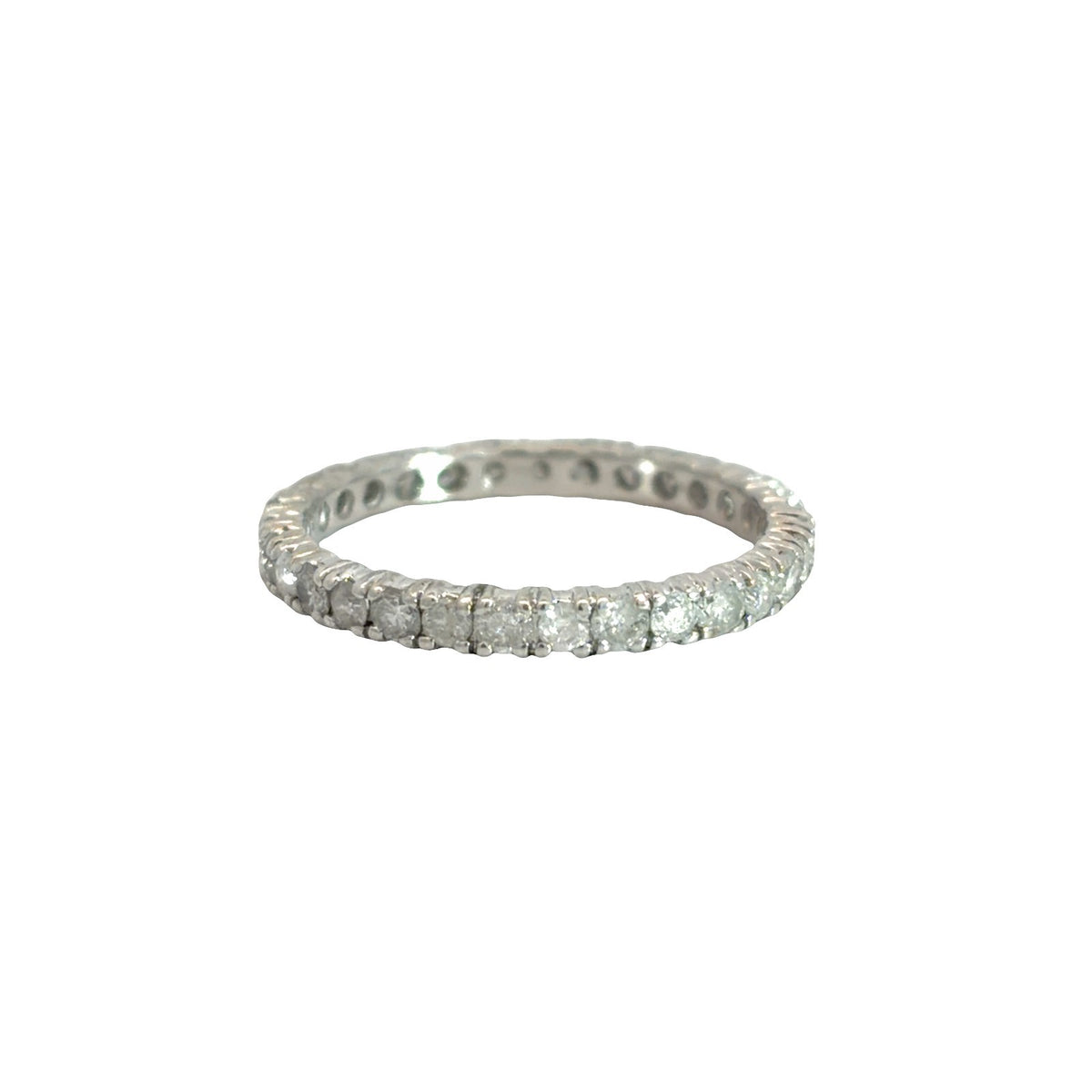 14K White Gold Diamond 1.01ctw Eternity Band Ring4