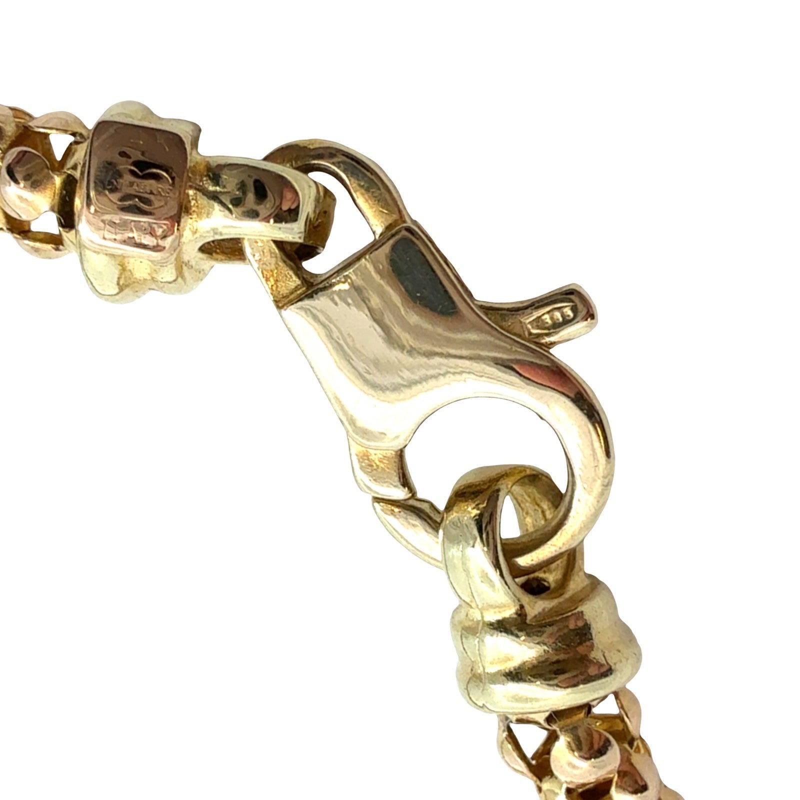 14k Yellow Gold Italian Bubble Link Chain Bracelet 7.25"5