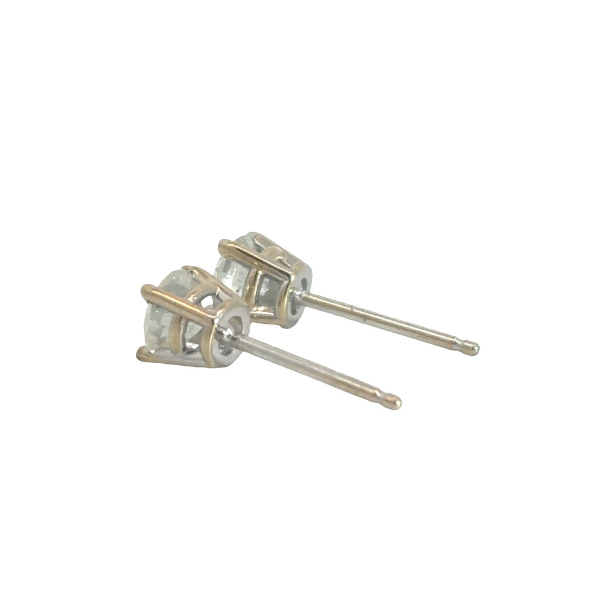 14k White Gold 0.59cttw Diamond Stud Earrings2
